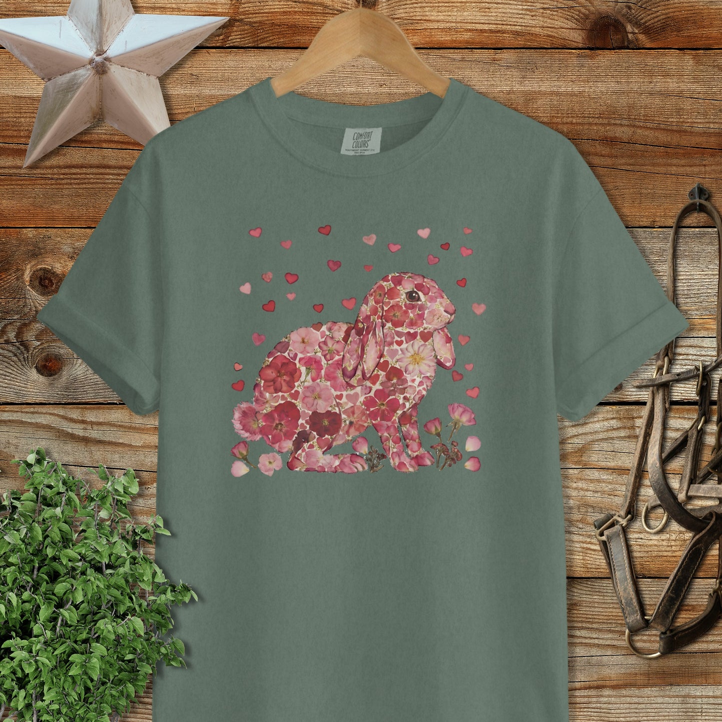 Flowers & Hearts - Lop Rabbit Signature Tee
