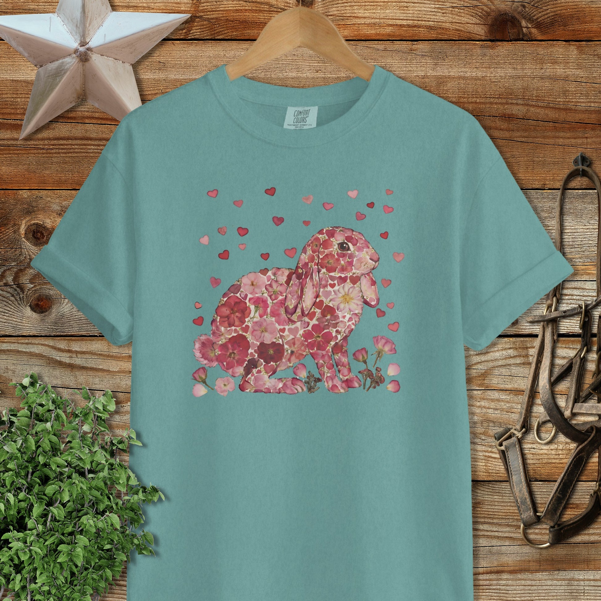 Flowers & Hearts - Lop Rabbit Signature Tee