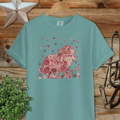 Flowers & Hearts - Lop Rabbit Signature Tee