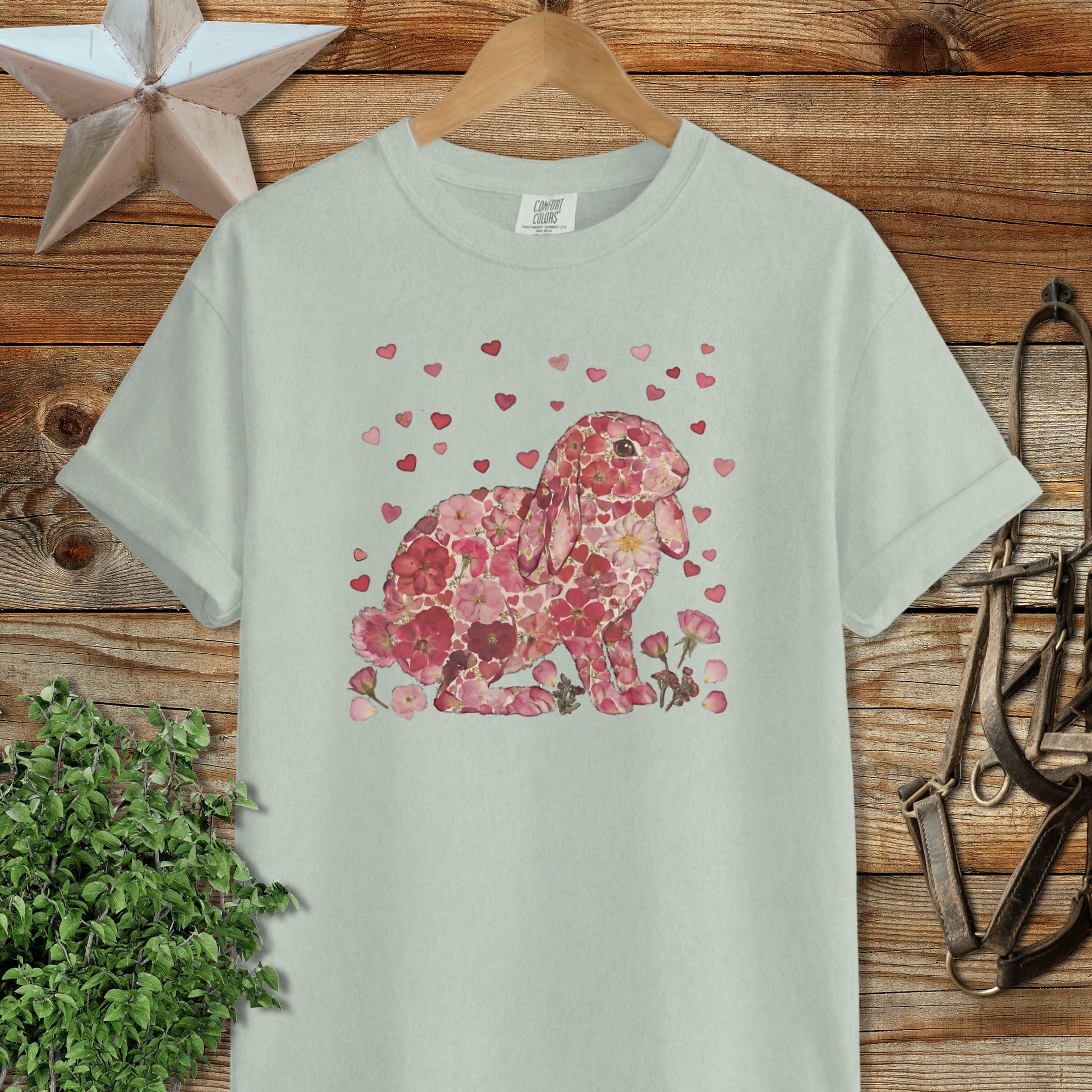 Flowers & Hearts - Lop Rabbit Signature Tee