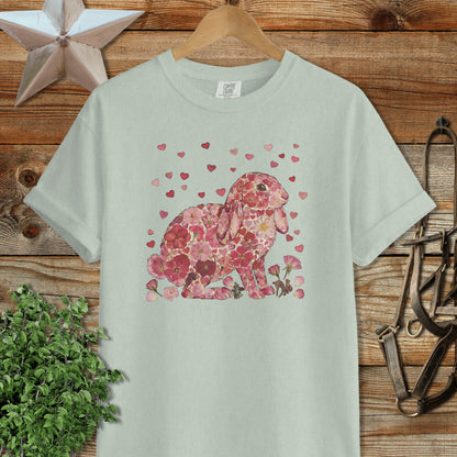 Flowers & Hearts - Lop Rabbit Signature Tee