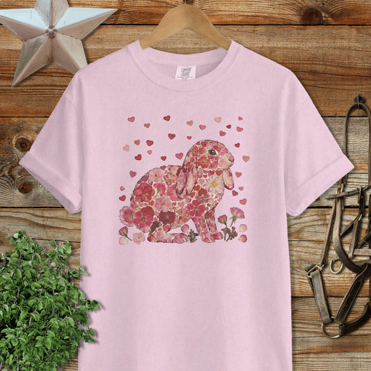 Flowers & Hearts - Lop Rabbit Signature Tee