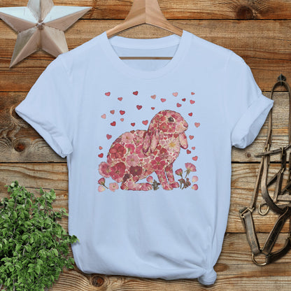 Flowers & Hearts - Lop Rabbit Softstyle Tee