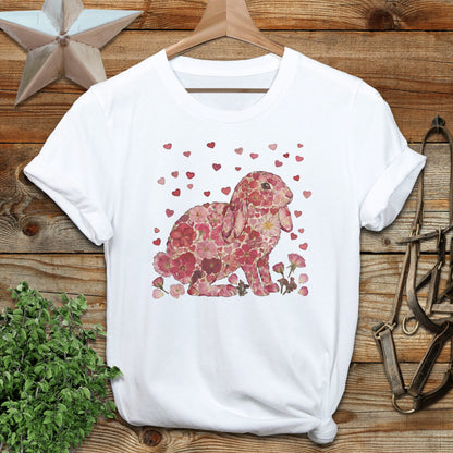 Flowers & Hearts - Lop Rabbit Softstyle Tee