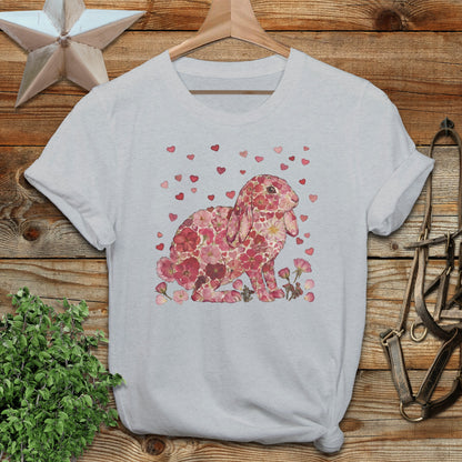 Flowers & Hearts - Lop Rabbit Softstyle Tee