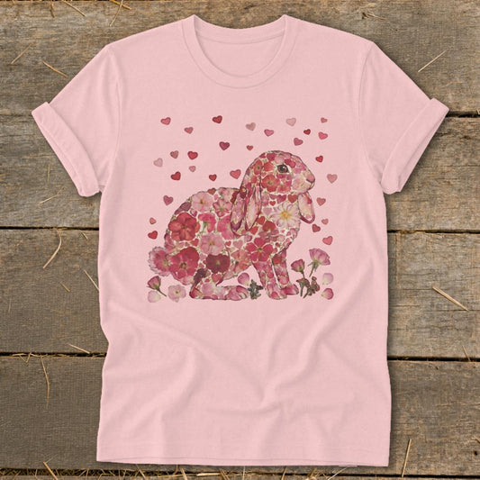 Flowers & Hearts - Lop Rabbit Softstyle Tee