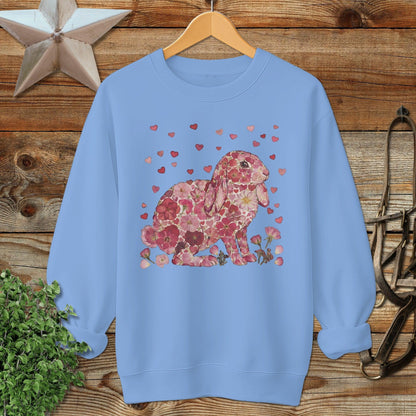 Flowers & Hearts - Lop Rabbit Sweatshirt