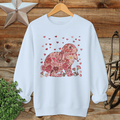 Flowers & Hearts - Lop Rabbit Sweatshirt