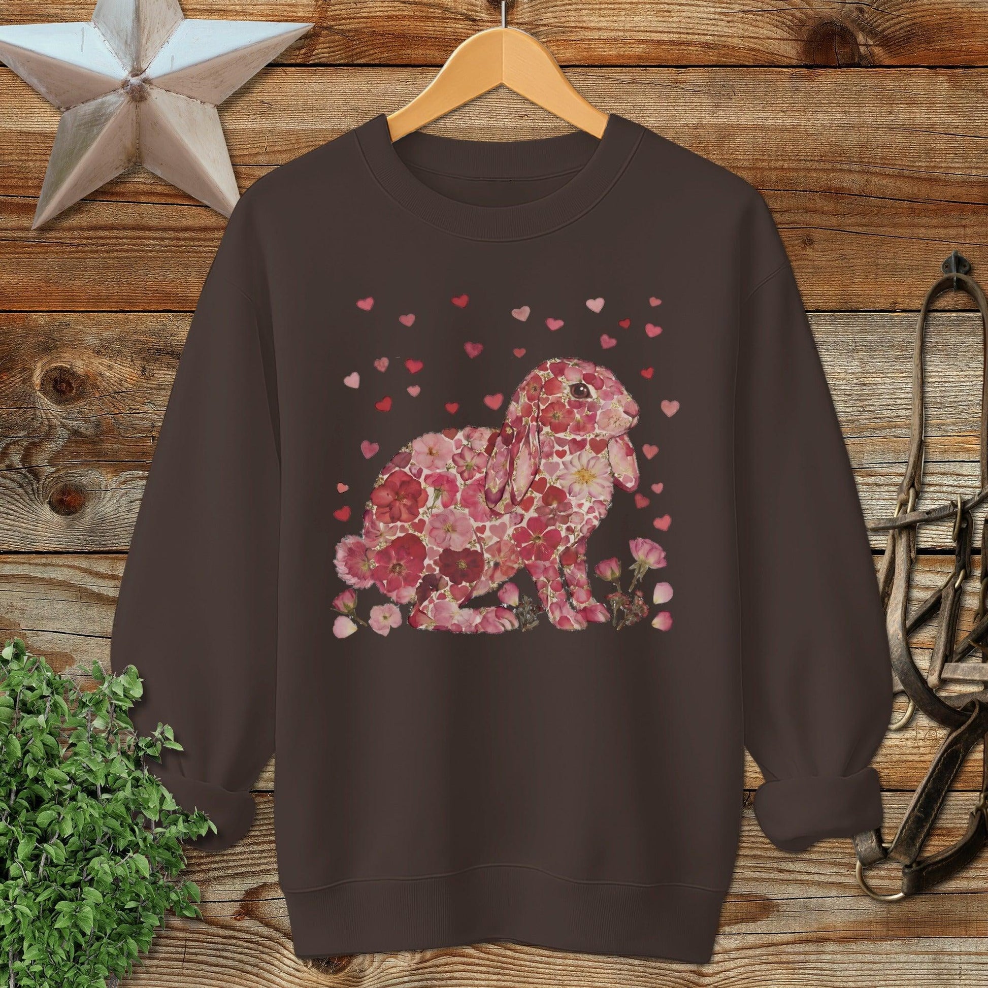 Flowers & Hearts - Lop Rabbit Sweatshirt