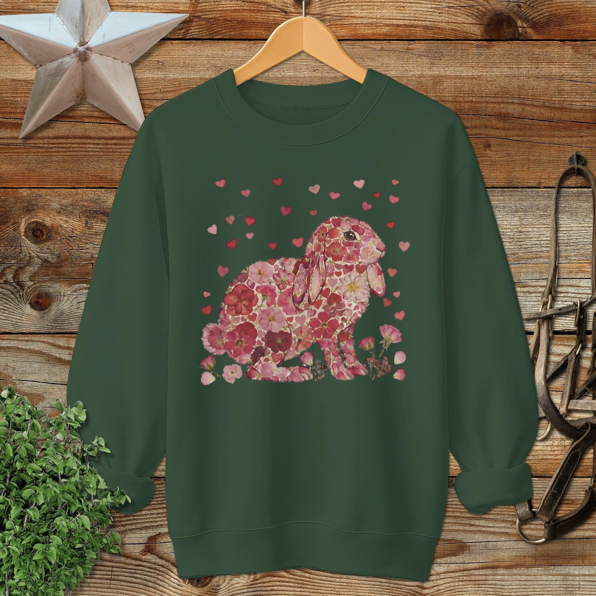 Flowers & Hearts - Lop Rabbit Sweatshirt