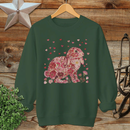 Flowers & Hearts - Lop Rabbit Sweatshirt