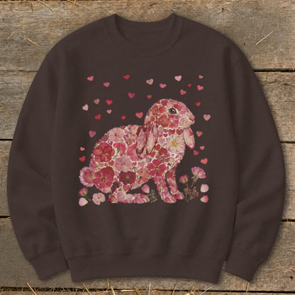 Flowers & Hearts - Lop Rabbit Sweatshirt