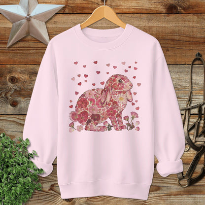 Flowers & Hearts - Lop Rabbit Sweatshirt