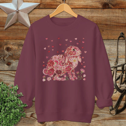 Flowers & Hearts - Lop Rabbit Sweatshirt