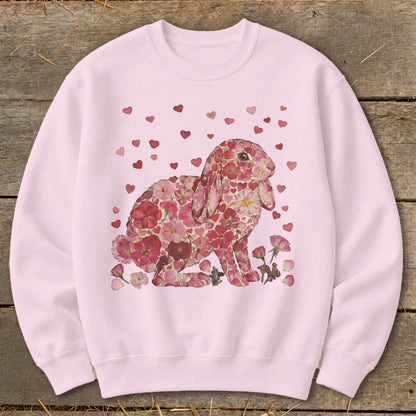 Flowers & Hearts - Lop Rabbit Sweatshirt
