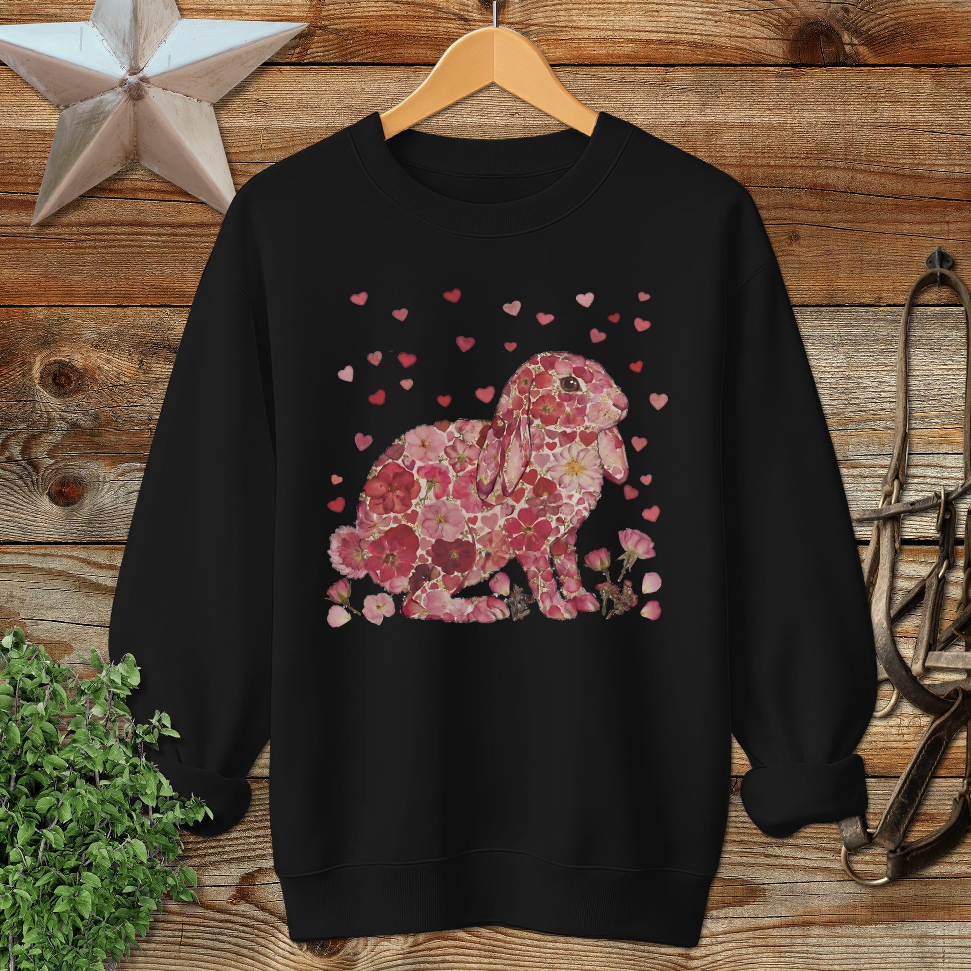 Flowers & Hearts - Lop Rabbit Sweatshirt