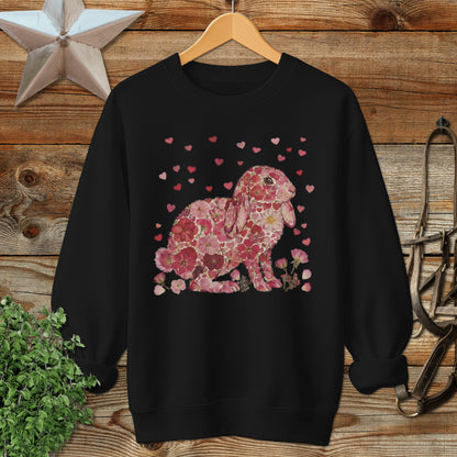 Flowers & Hearts - Lop Rabbit Sweatshirt