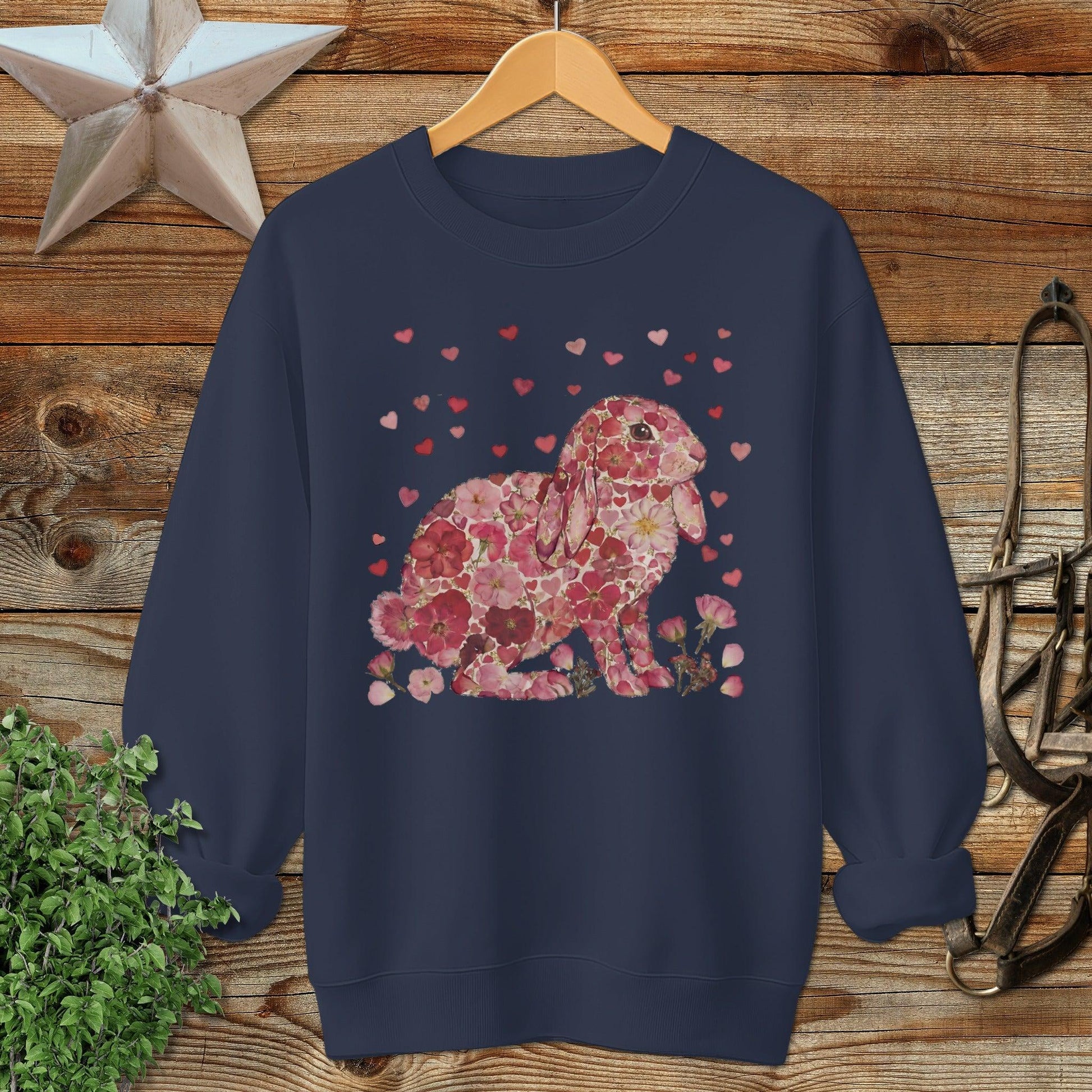 Flowers & Hearts - Lop Rabbit Sweatshirt