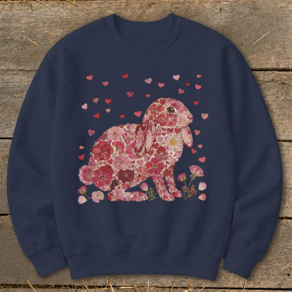 Flowers & Hearts - Lop Rabbit Sweatshirt