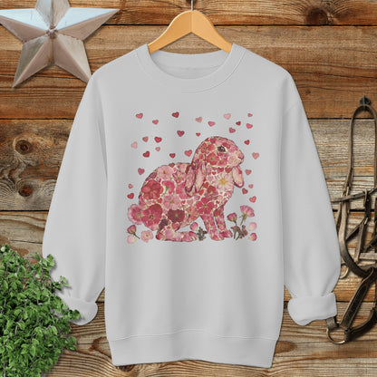 Flowers & Hearts - Lop Rabbit Sweatshirt