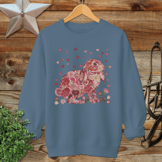 Flowers & Hearts - Lop Rabbit Sweatshirt