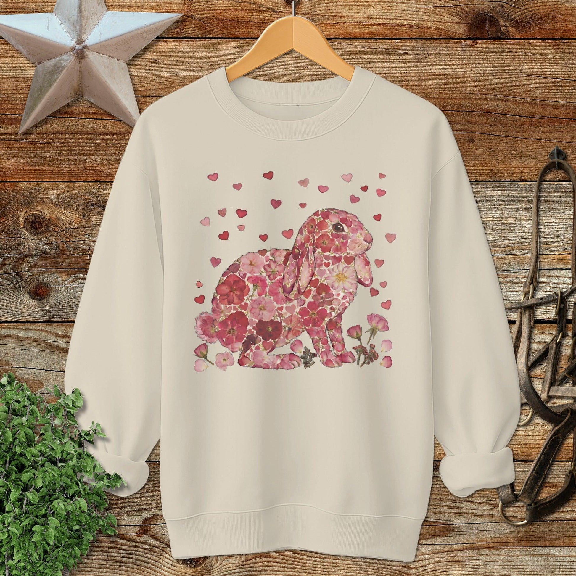 Flowers & Hearts - Lop Rabbit Sweatshirt