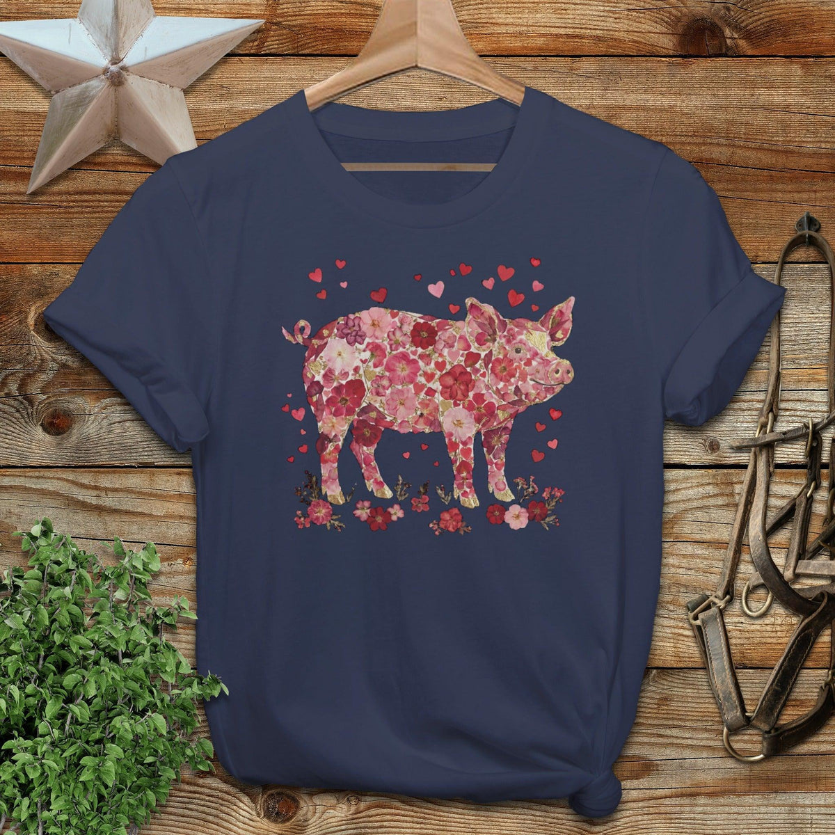 Flowers & Hearts - Pig Softstyle Tee
