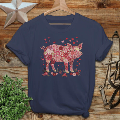 Flowers & Hearts - Pig Softstyle Tee