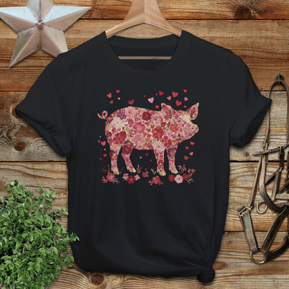 Flowers & Hearts - Pig Softstyle Tee