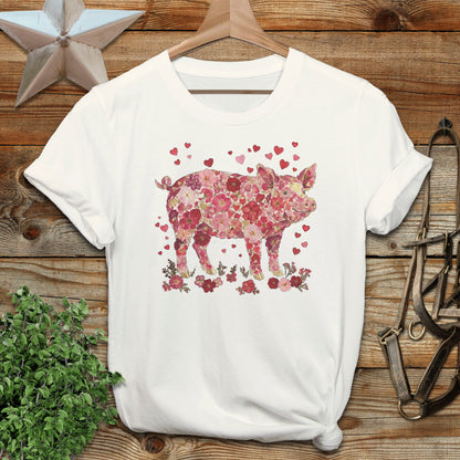 Flowers & Hearts - Pig Softstyle Tee