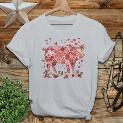 Flowers & Hearts - Pig Softstyle Tee