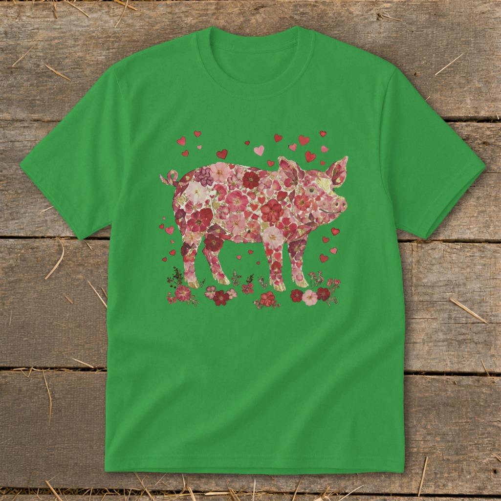 Flowers & Hearts - Pig Youth Tee