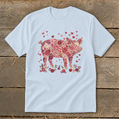 Flowers & Hearts - Pig Youth Tee