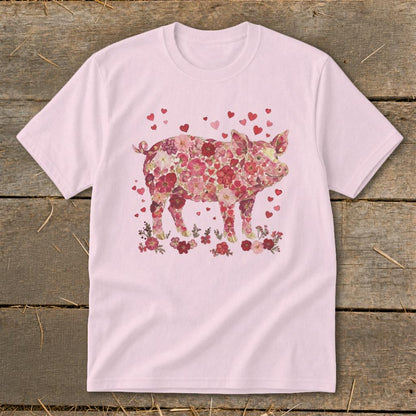 Flowers & Hearts - Pig Youth Tee