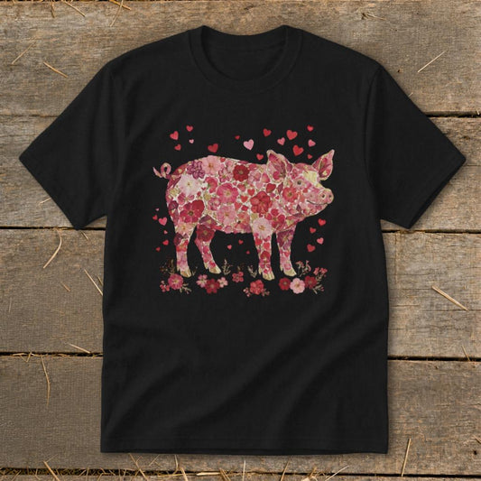 Flowers & Hearts - Pig Youth Tee