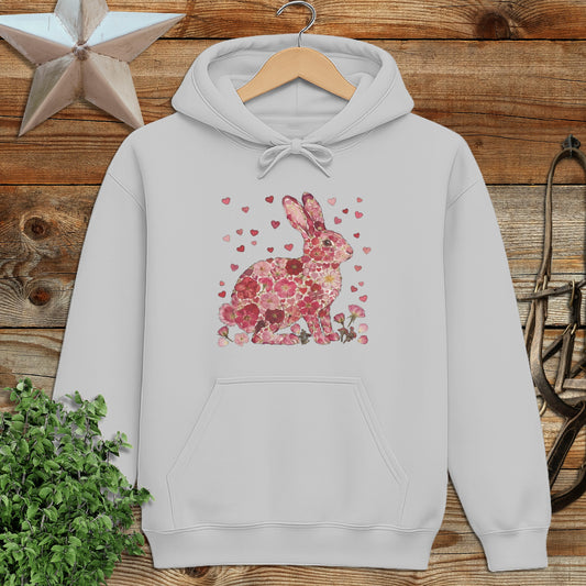 Flowers & Hearts - Rabbit Hoodie