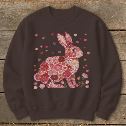 Flowers & Hearts - Rabbit Sweatshirt