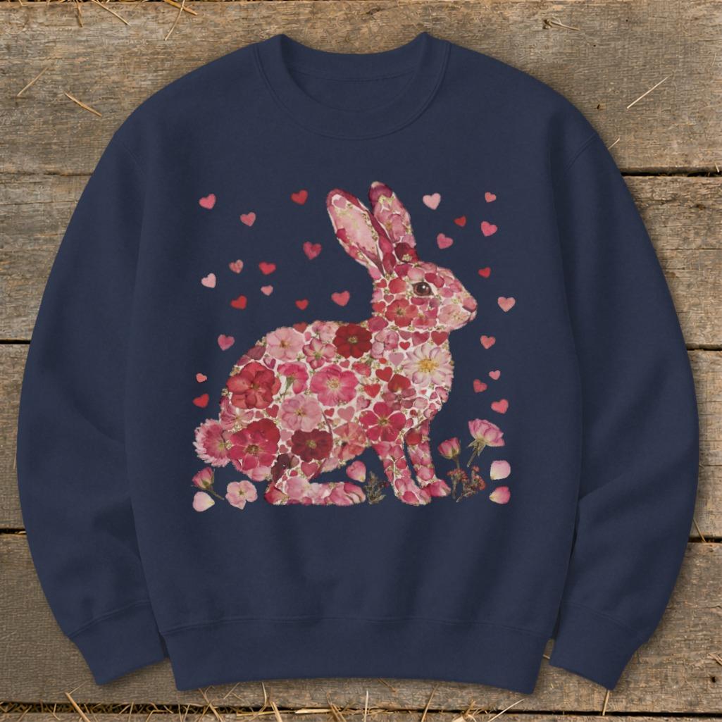 Flowers & Hearts - Rabbit Sweatshirt