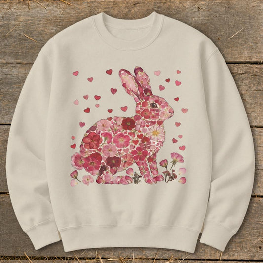 Flowers & Hearts - Rabbit Sweatshirt