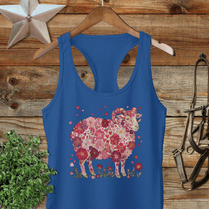 Flowers & Hearts - Ram Racerback Tank
