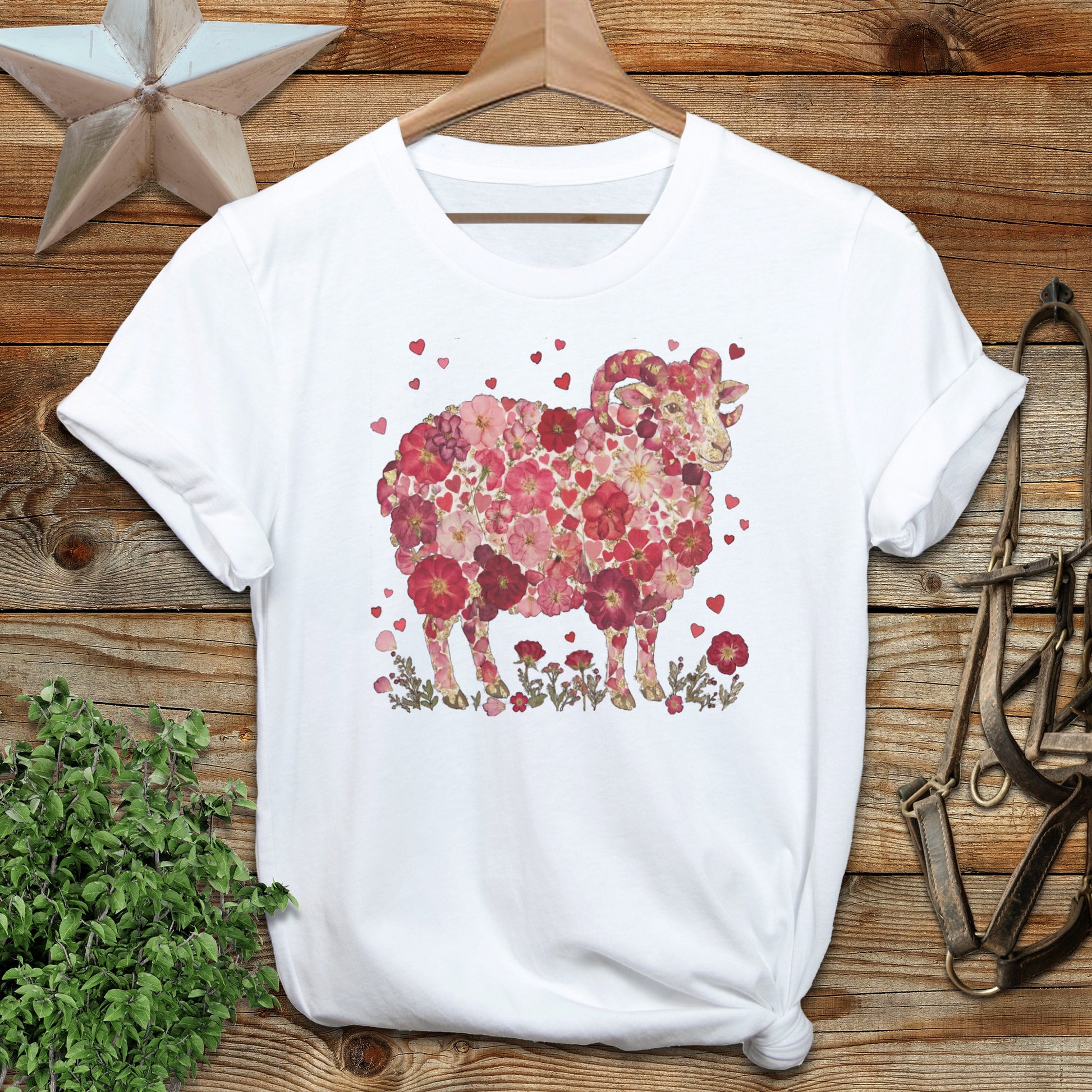 Flowers & Hearts - Ram Softstyle Tee