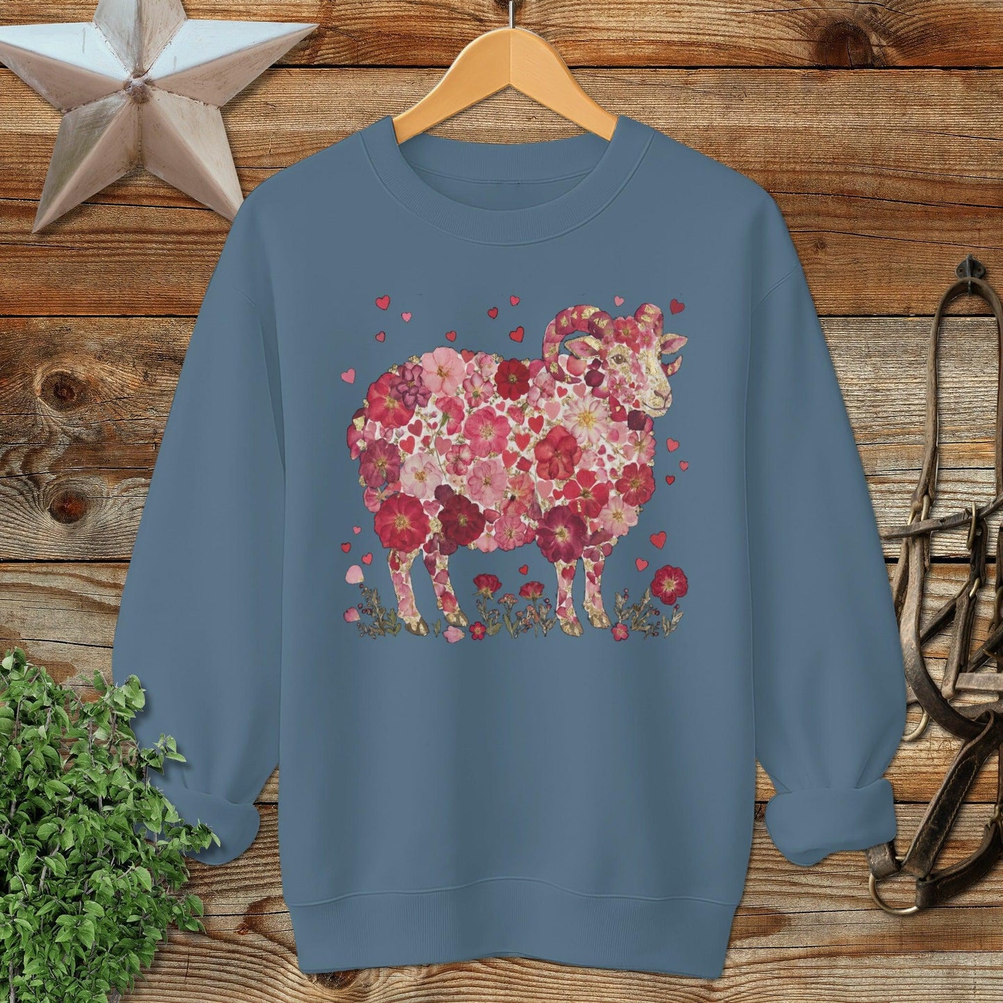 Flowers & Hearts - Ram Sweatshirt