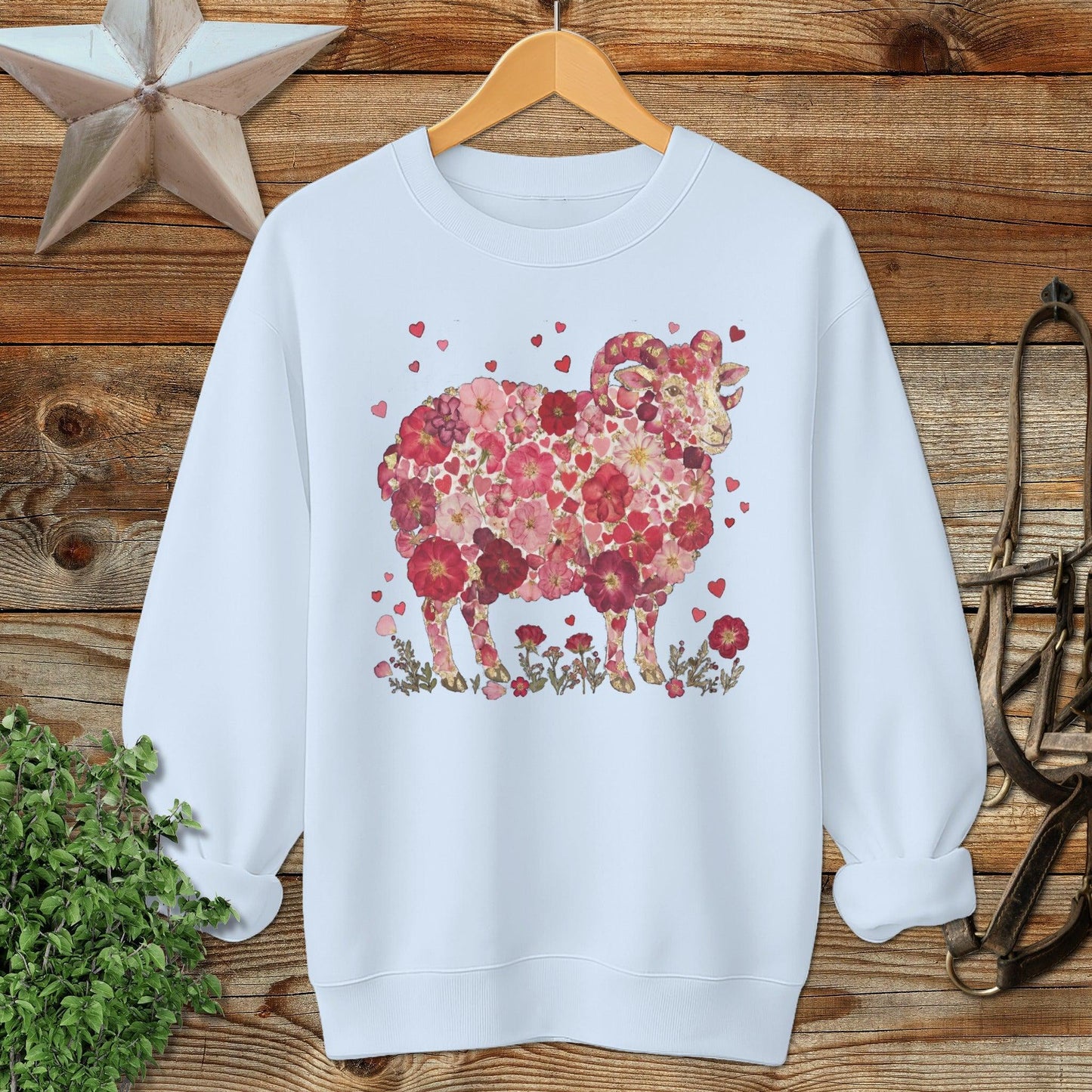 Flowers & Hearts - Ram Sweatshirt