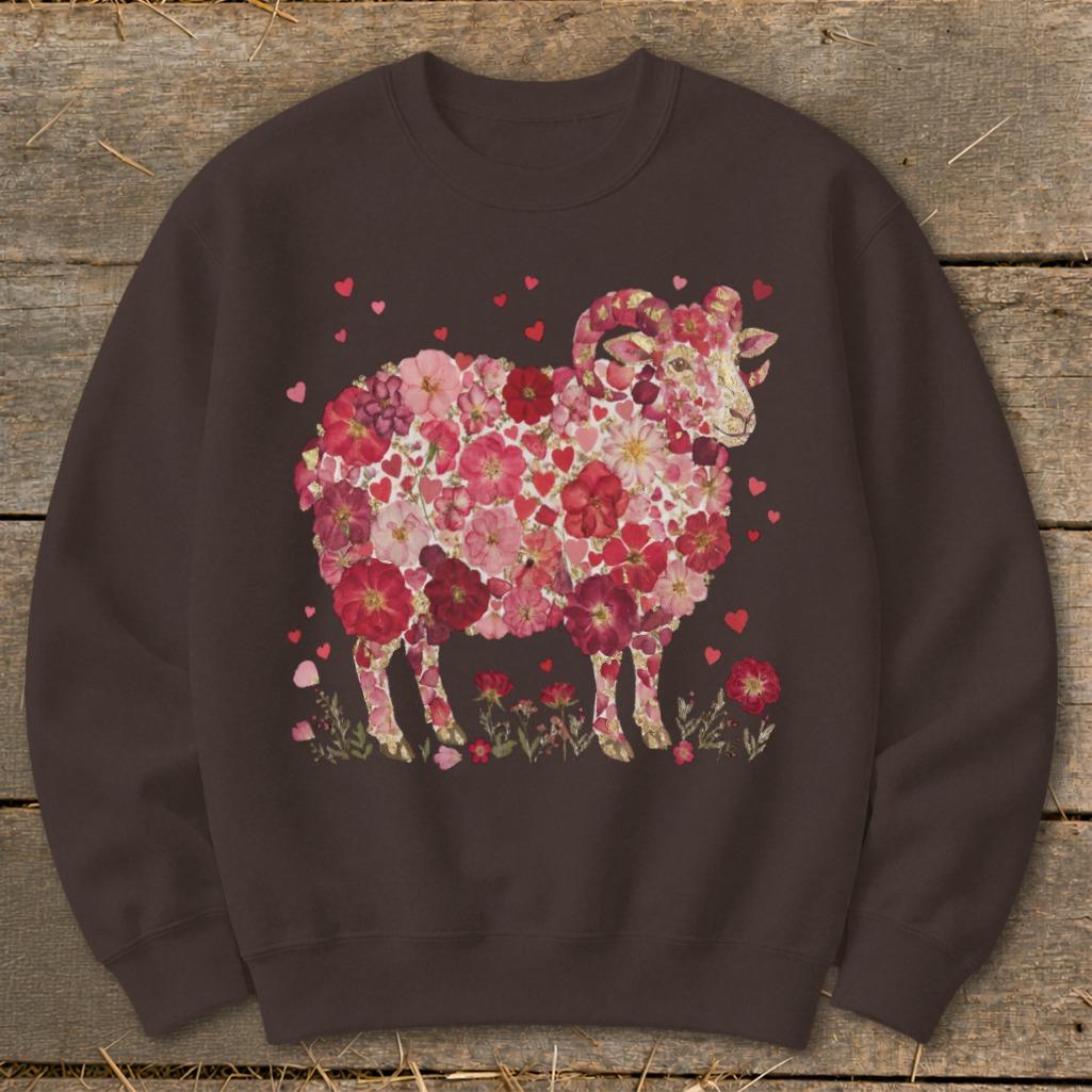 Flowers & Hearts - Ram Sweatshirt
