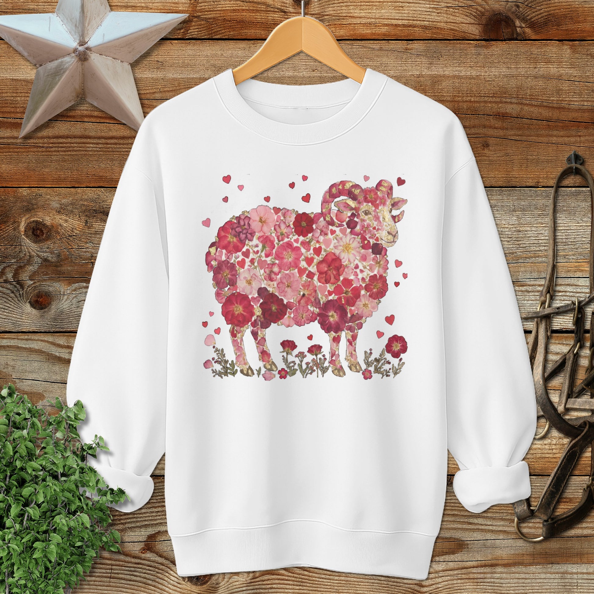 Flowers & Hearts - Ram Sweatshirt