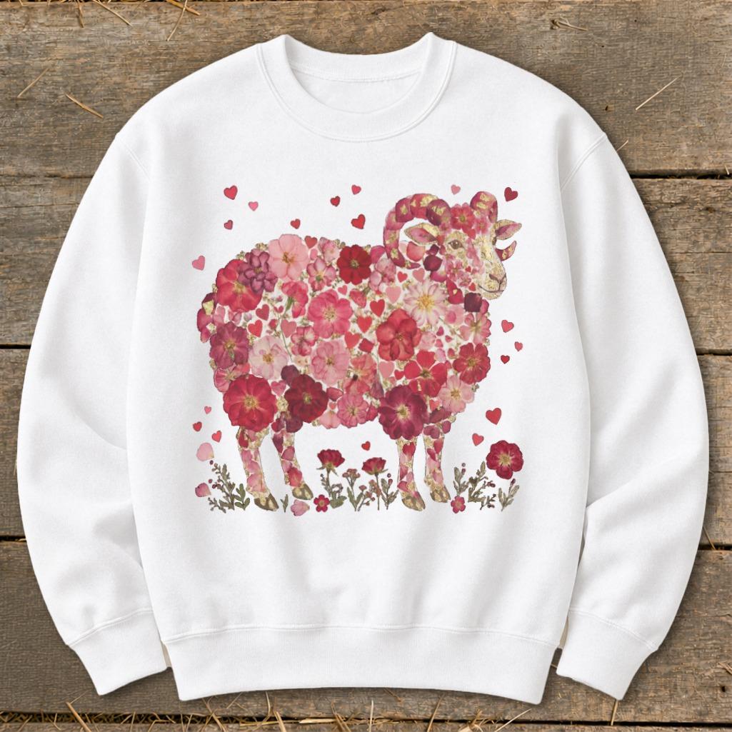 Flowers & Hearts - Ram Sweatshirt