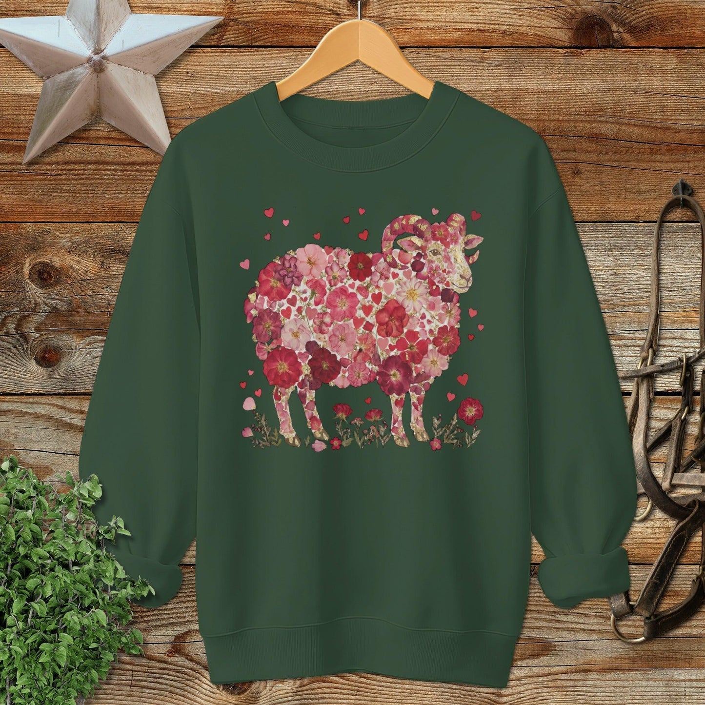 Flowers & Hearts - Ram Sweatshirt