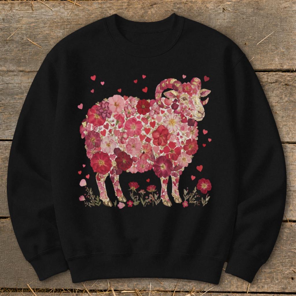 Flowers & Hearts - Ram Sweatshirt