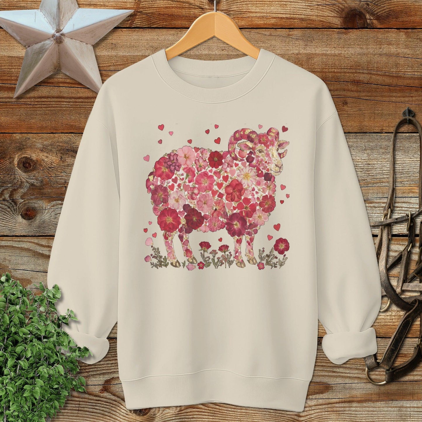Flowers & Hearts - Ram Sweatshirt