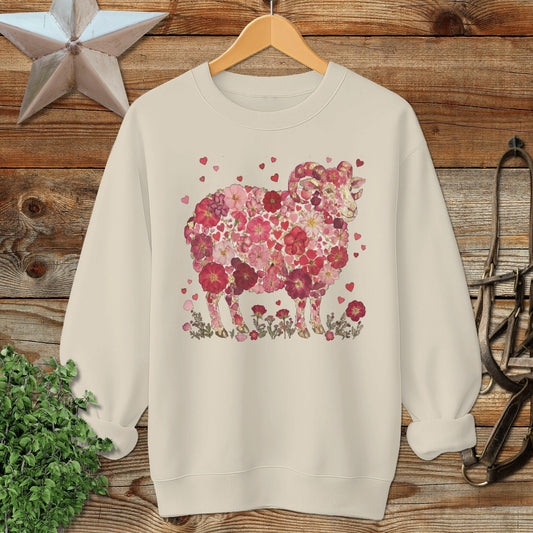 Flowers & Hearts - Ram Sweatshirt